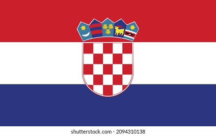 Flag Of Croatia Vector Format Eps