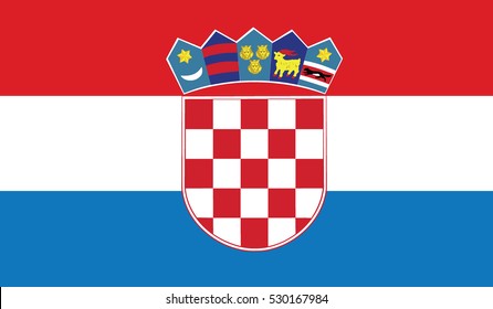 flag of croatia vector icon illustration eps10