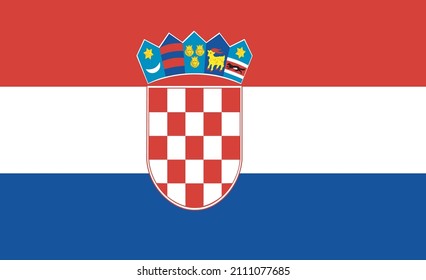 Flagge Kroatiens. Vektorgrafik