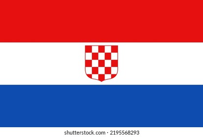 Flag of the Croatia. Vector illustration.