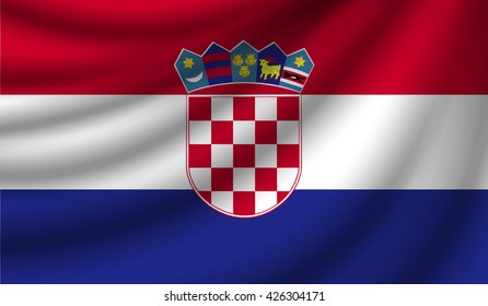 Flag of Croatia, vector illustration