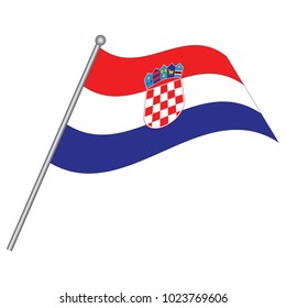 flag of Croatia vector illustration isolated on white background.