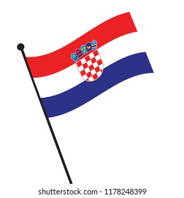 Flag of Croatia,Croatia Flag Icon vector illustration