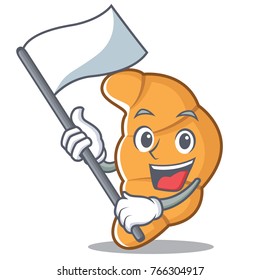 With flag croissant character cartoon style
