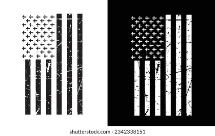 bandera de vector de cruz negro blanco