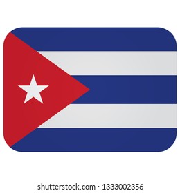 Flag of cuba Abstract concept, icon, button. illustration on white background.