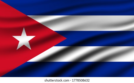 Flag of Cuba background template.