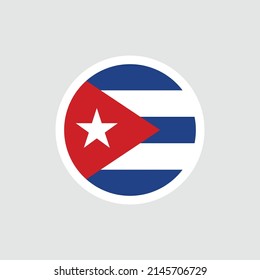 Flag of Cuba. Cuban striped flag with a star. State symbol of the Republic of Cuba.