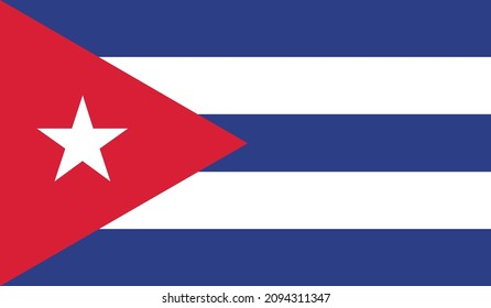 Flag of Cuba. Cuban flag vector format eps