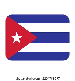 Flag Cuba emoji icon isolated vector illustration on white background