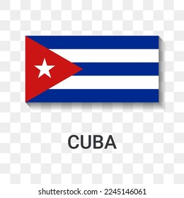 Flag of Cuba Icon Vector Illustration