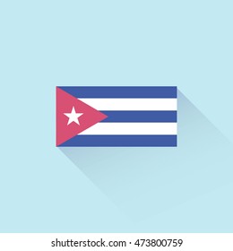 flag of Cuba icon. vector illustration