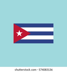flag of Cuba icon. vector illustration