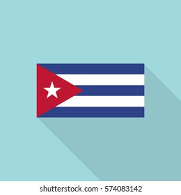 flag of Cuba icon. vector illustration