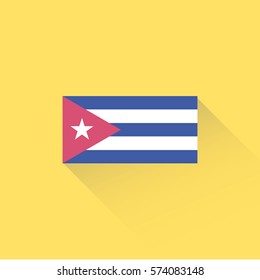 flag of Cuba icon. vector illustration