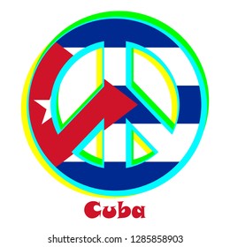 Flag of Cuba as a sign of pacifism, which stands for peace and love
