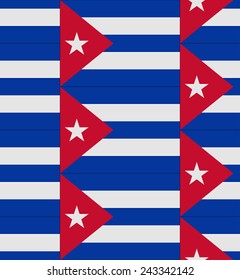Flag Cuba texture vector illustration 