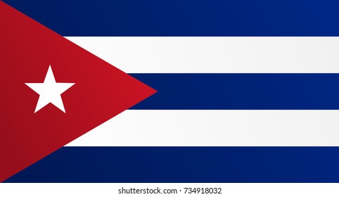 Flag of Cuba with transition color - vector graphic
