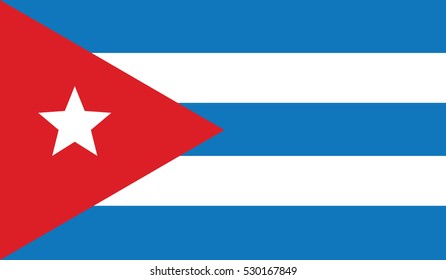 flag of cuba vector icon illustration eps10