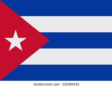 Flag of Cuba vector illustration