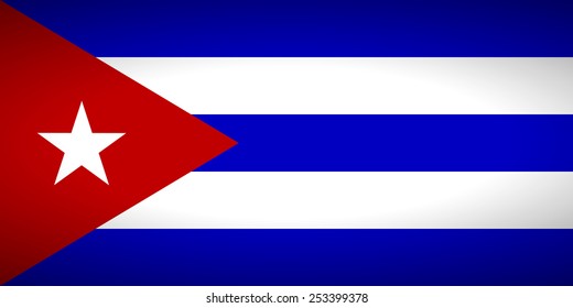 Flag of Cuba. Vector illustration.