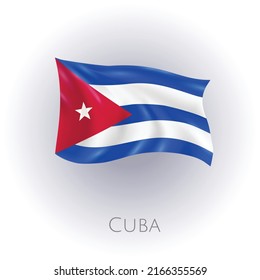 Flag of Cuba. Vector illustration on white background.