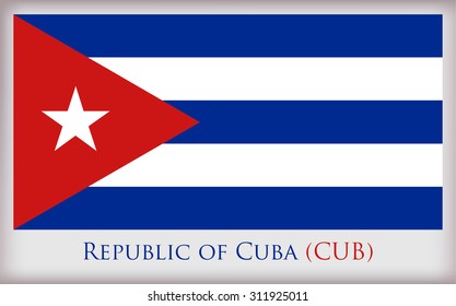 Flag of Cuba.Cuba flag vector illustration.