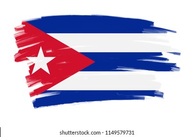 Flag of Cuba.Grunge Cuban flag.