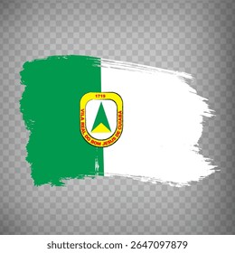 Bandeira de Cuiaba é a cidade do Brasil de pinceladas. Bandeira de Cuiaba no fundo transparente para o seu design de site, app, UI.  EPS10