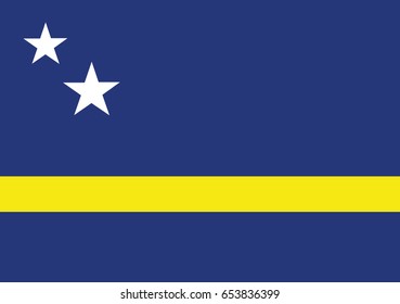 Flag of Curacao vector illustration