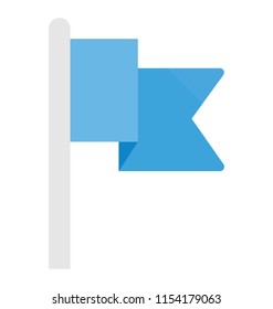 
A flag with the cutted edged corners showing an idea of fluttering flag
