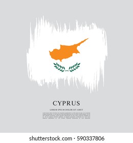 Flag of Cyprus, brush stroke background