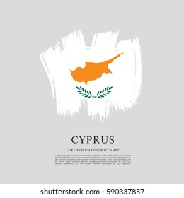 Flag of Cyprus, brush stroke background
