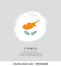 Flag of Cyprus, brush stroke background