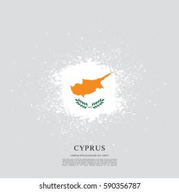 Flag of Cyprus, brush stroke background