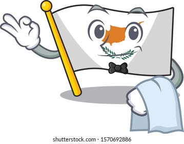 Flag cyprus Character on A stylized Waiter look