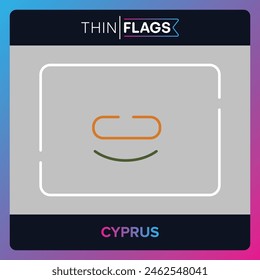 The flag of Cyprus, Download Editable Thin Icons. Country, World and International Flag Icons Set. Cypriot Flag Icon Graphic Vector Stroke