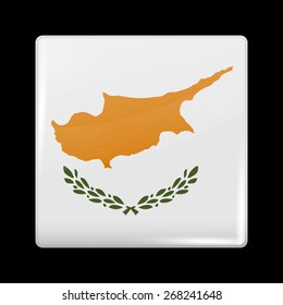 Flag of Cyprus. Glossy Icons Square Shape. This is File from the Collection European Flags