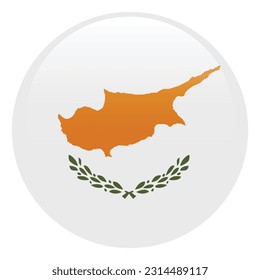 The flag of Cyprus. Flag icon. Standard color. A round flag. Computer illustration. Digital illustration. Vector illustration. svg