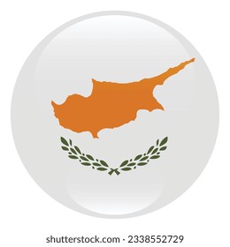 The flag of Cyprus. Flag icon. Standard color. Circle icon flag. 3d illustration. Computer illustration. Digital illustration. Vector illustration. svg