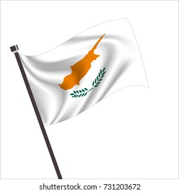 Flag of Cyprus. Cyprus Icon vector illustration,National flag for country of Cyprus isolated, banner vector illustration. Vector illustration eps10.