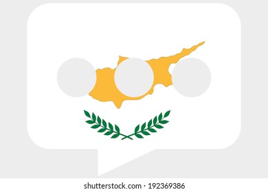 The flag of Cyprus in a messaging bubble