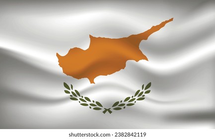 Flag of Cyprus. National symbol in official colors. Template icon. Abstract vector background.