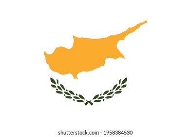 Flag of Cyprus. Official colors. Correct proportion. Vector illustration