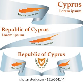Flag of Cyprus, Republic of Cyprus. Template for award design, an official document with the flag of Cyprus. Bright, colorful vector illustration for graphic and web design.