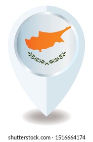 Flag of Cyprus, Republic of Cyprus. Template for award design, an official document with the flag of Cyprus. Bright, colorful vector illustration for graphic and web design.