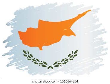 Flag of Cyprus, Republic of Cyprus. Template for award design, an official document with the flag of Cyprus. Bright, colorful vector illustration for graphic and web design.
