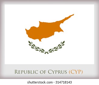 Flag of Cyprus.Cyprus flag vector illustration.