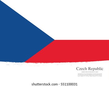 Flag of Czech Republic, brush stroke background