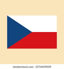 Flag of the Czech Republic. Color vector illustration.